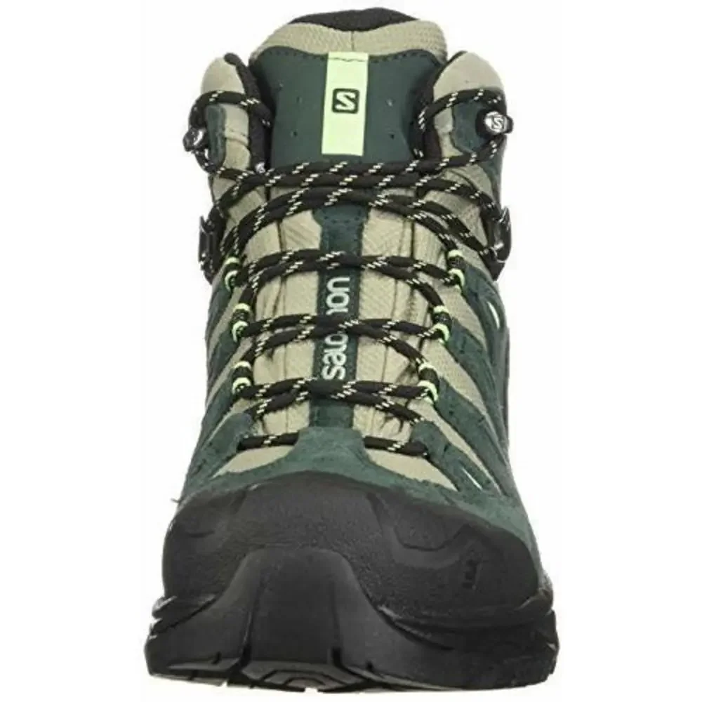 Salomon Women's Dark Green and Light Green Hiking Boots